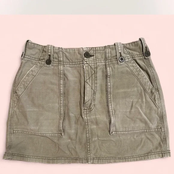 Free People Khaki Mini Skirt - Picture 3 of 5